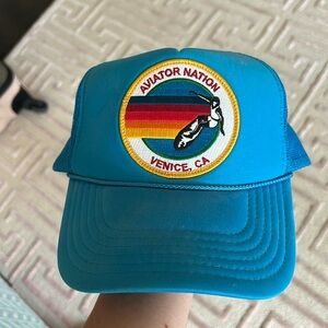 Aviator Nation Neon Blue Trucker Hat Venice Beach Perfect Condition